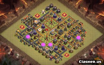 town hall 11, war/trophy base layout #431