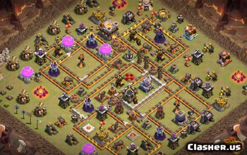 town hall 11, war base layout #435