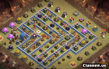 town hall 12, war base layout #448