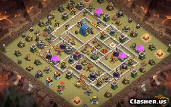 town hall 12, war/trophy base layout #467