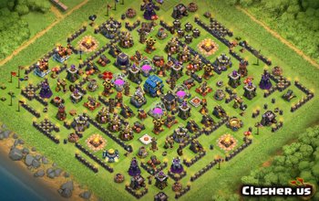 town hall 12, trophy/war base layout #469