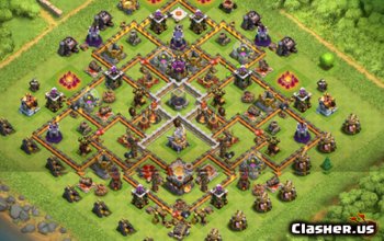 town hall 11, farming base layout #494