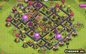 town hall 8, trophy/farming base layout #510