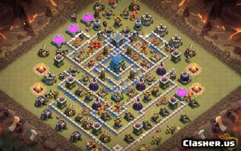 town hall 12, war/trophy base layout #511