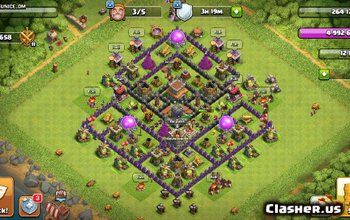 town hall 8, trophy/farming base layout #512