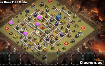 town hall 12, war base layout #513