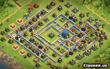 town hall 12, war/trophy base layout #518