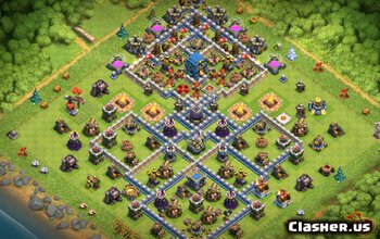 town hall 12, trophy base layout #740