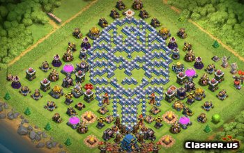 town hall 12, funny/hybrid base layout #750