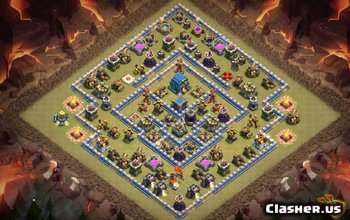 town hall 12, war/trophy/farming base layout #781