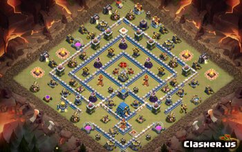 town hall 12, war/trophy base layout #783