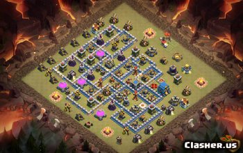 town hall 12, war base layout #870