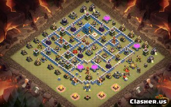 town hall 12, war/trophy base layout #871