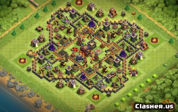 town hall 10, farming/trophy base layout #873