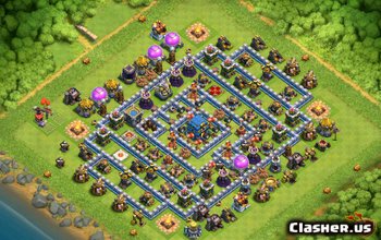 town hall 12, trophy base layout #874