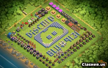 town hall 12, funny/hybrid base layout #884