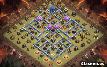 town hall 12, war/trophy base layout #914