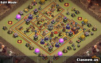 town hall 10, war/hybrid base layout #947