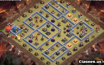 town hall 12, trophy/war base layout #956