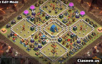 town hall 12, war/trophy base layout #965