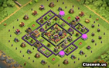 town hall 8, farming base layout #993