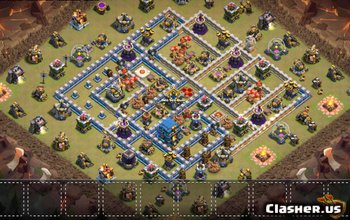 town hall 12, trophy/war base layout #995