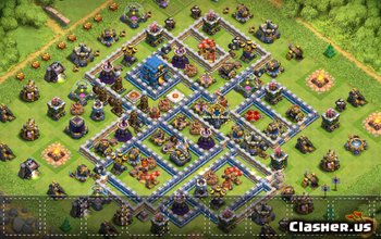 town hall 12, war/trophy base layout #996