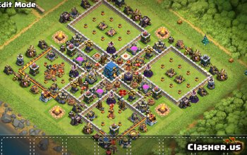 town hall 12, farming base layout #1012