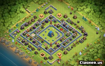 town hall 12, war/trophy base layout #1014