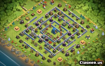 town hall 12, war/trophy base layout #1018