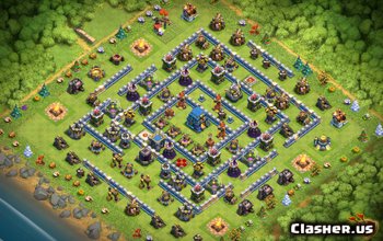 town hall 12, trophy/war base layout #1019