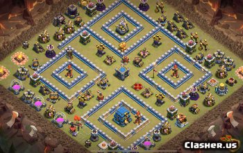 town hall 12, war/trophy base layout #1023