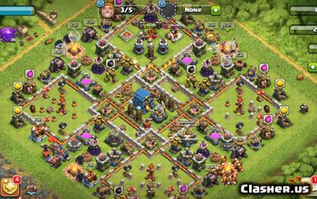 town hall 12, trophy/farming/war base layout #1041