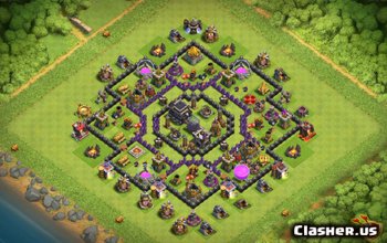 town hall 9, trophy/war/farming base layout #1044