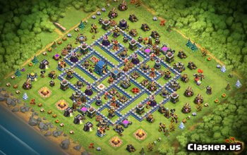 town hall 12, war/trophy base layout #1056