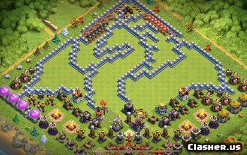 town hall 12, funny/hybrid base layout #1069