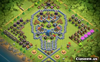 town hall 12, funny/hybrid base layout #1073