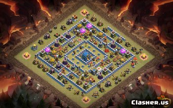 town hall 12, war/trophy base layout #1085