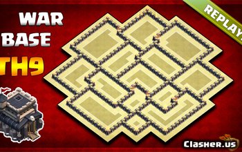 town hall 9, war/trophy base layout #1088