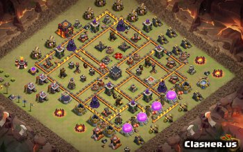 town hall 10, war/trophy base layout #1094