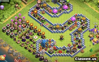 town hall 12, funny/hybrid base layout #1098