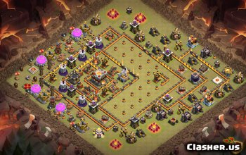 town hall 11, war/trophy/hybrid base layout #1104