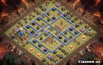 town hall 12, war/trophy base layout #1105