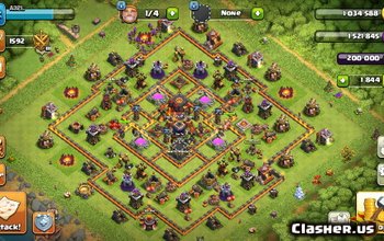 town hall 10, farming base layout #1111