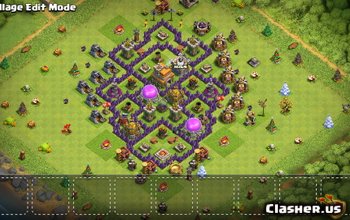 town hall 7, trophy/farming base layout #1116