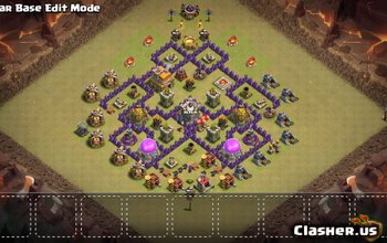 town hall 7, war/trophy base layout #1117