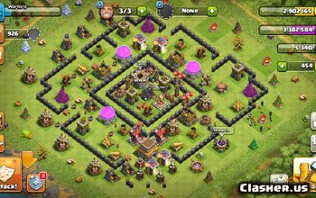 town hall 8, farming base layout #1118