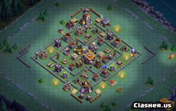 builder hall 9, builder/farming/trophy base layout #1120