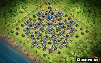 town hall 12, farming/trophy/hybrid base layout #1126