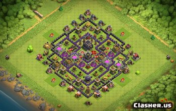 town hall 9, farming/trophy base layout #1131